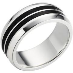 (Wholesale)Tungsten Carbide Double Groove Ring - TG3274