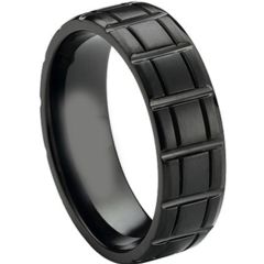 (Wholesale)Black Tungsten Carbide Ring-3276