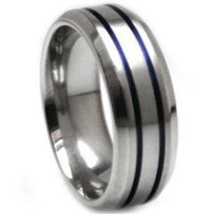 (Wholesale)Tungsten Carbide Double Groove Ring - TG3283