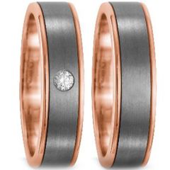 (Wholesale)Tungsten Carbide Double Groove Ring - TG3292