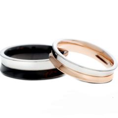 (Wholesale)Tungsten Carbide Center Groove Ring - TG3305