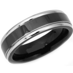 (Wholesale)Tungsten Carbide Step Edges Ring - TG3321