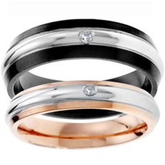 (Wholesale)Tungsten Carbide Ring With Cubic Zirconia - TG3325