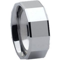 (Wholesale)Tungsten Carbide Faceted Ring - TG332