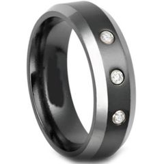 (Wholesale)Tungsten Carbide Three-stone Ring - TG3338