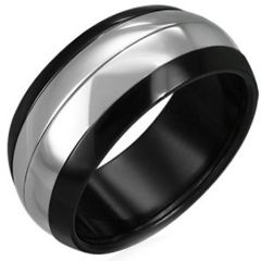 (Wholesale)Tungsten Carbide Center Groove Ring - TG3362