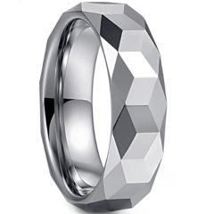 (Wholesale)Tungsten Carbide Faceted Ring - TG1660