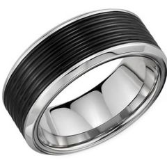 (Wholesale)Tungsten Carbide Five Groove Ring - TG3371