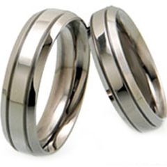 (Wholesale)Tungsten Carbide Double Edges Ring - TG3428