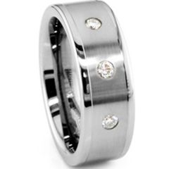 (Wholesale)Tungsten Carbide Three-stone Ring - TG3432