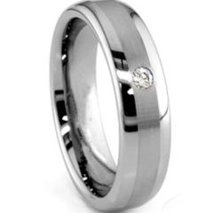 (Wholesale)Tungsten Carbide Ring With Cubic Zirconia - TG3433