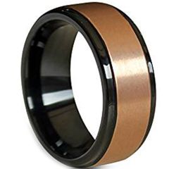 (Wholesale)Tungsten Carbide Espresso Black Ring-3436AAA