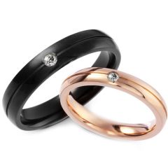 (Wholesale)Tungsten Carbide Ring With Cubic Zirconia - TG3502