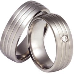 (Wholesale)Tungsten Carbide Triple Groove Ring - TG3515