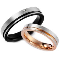 (Wholesale)Tungsten Carbide Ring With Cubic Zirconia - TG3529