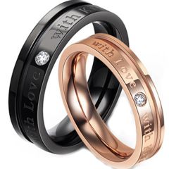 (Wholesale)Tungsten Carbide Ring With Cubic Zirconia - TG3539