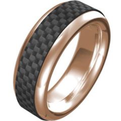 (Wholesale)Tungsten Carbide Ring With Carbon Fiber-TG3549A