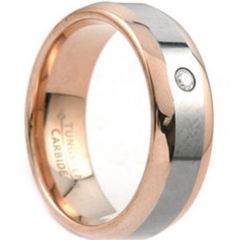 (Wholesale)Tungsten Carbide Ring With Cubic Zirconia - TG3590