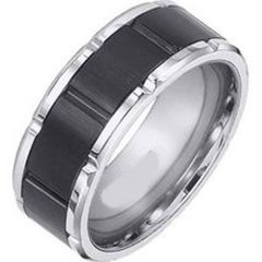 (Wholesale)Tungsten Carbide Brick Pattern Ring - TG3591