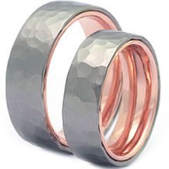 (Wholesale)Tungsten Carbide Hammered Ring - TG3596