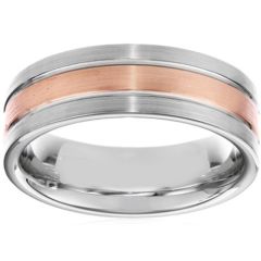 (Wholesale)Tungsten Carbide Center Groove Ring - TG3602