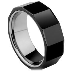 (Wholesale)Tungsten Carbide Faceted Ring - TG3630