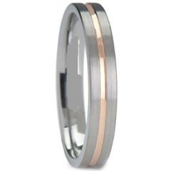 (Wholesale)Tungsten Carbide Center Groove Ring - TG3665