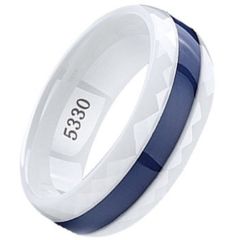 (Wholesale)White Ceramic Ring - TG3745