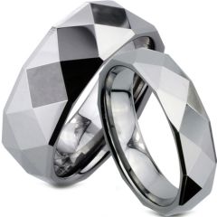 (Wholesale)Tungsten Carbide Faceted Ring - TG377A