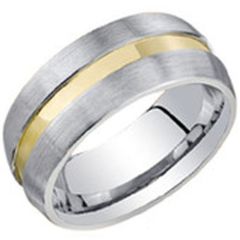 (Wholesale)Tungsten Carbide Center Groove Ring - TG3783