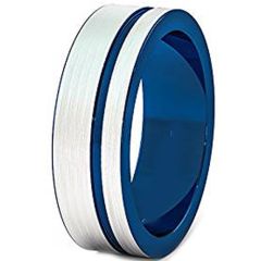 (Wholesale)Tungsten Carbide Offset Groove Ring - TG381AA