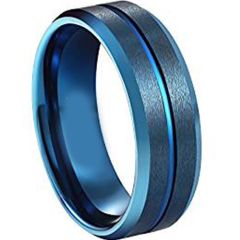 (Wholesale)Tungsten Carbide Center Groove Ring - TG3844BBB