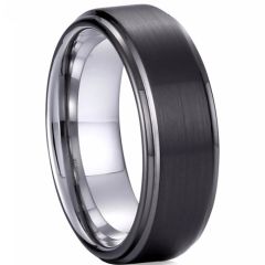 (Wholesale)Tungsten Carbide Step Edges Ring - TG3848