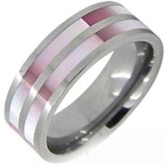 (Wholesale)Tungsten Carbide Abalone Shell Ring - TG3858