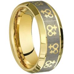 (Wholesale)Tungsten Carbide Beveled Edges Ring - TG3863