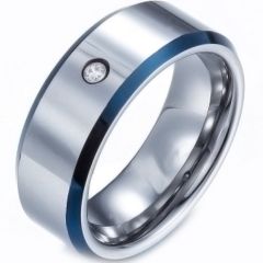 (Wholesale)Tungsten Carbide Ring With CZ-TG3885