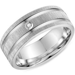 (Wholesale)Tungsten Carbide Ring With Cubic Zirconia-TG3905