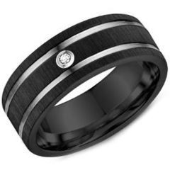 (Wholesale)Tungsten Carbide Ring With Cubic Zirconia - TG3906