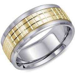 (Wholesale)Tungsten Carbide Horizontal & Vertical Groove Ring -