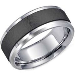 (Wholesale)Tungsten Carbide Beveled Edges Ring - TG3912