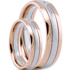 (Wholesale)Tungsten Carbide Double Groove Ring - TG3954