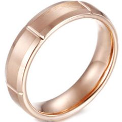 (Wholesale)Tungsten Carbide Vertical Groove Ring-3964AA