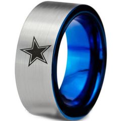 (Wholesale)Tungsten Carbide Pipe Cut Star Ring - TG3965