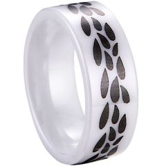 (Wholesale)White Ceramic Ring - TG3969