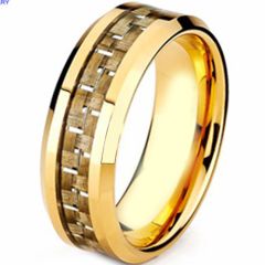 (Wholesale)Tungsten Carbide Ring With Carbon Fiber - TG3971AA