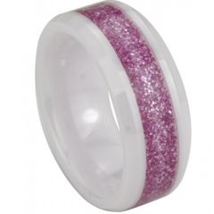 (Wholesale)White Ceramic Ring - TG3981