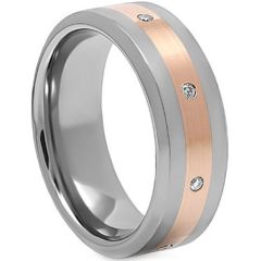(Wholesale)Tungsten Carbide Three-stone Ring - TG3990