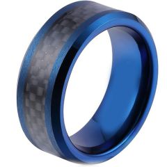 (Wholesale)Tungsten Carbide Ring With Carbon Fiber-TG4015