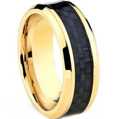 (Wholesale)Tungsten Carbide Ring With Carbon Fiber-TG4018