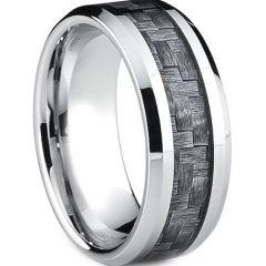 (Wholesale)Tungsten Carbide Ring With Carbon Fiber-TG4023